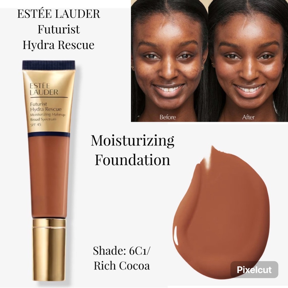 Estée Lauder Futurist Hydra Rescue Moisturizing Foundation-6C1/Rich Cocoa